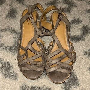 Women's Strappy Sandals in Taupe by Franco Sarto
